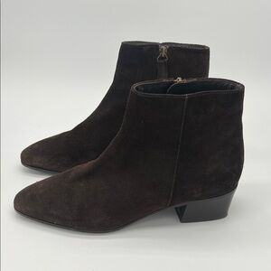 Aquatalia Womens Suede Ankle Bootie Solid Brown Women's 10 Pointed To